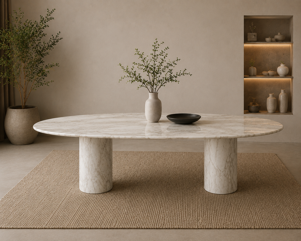 Valente Dinning Table Calacatta Gold