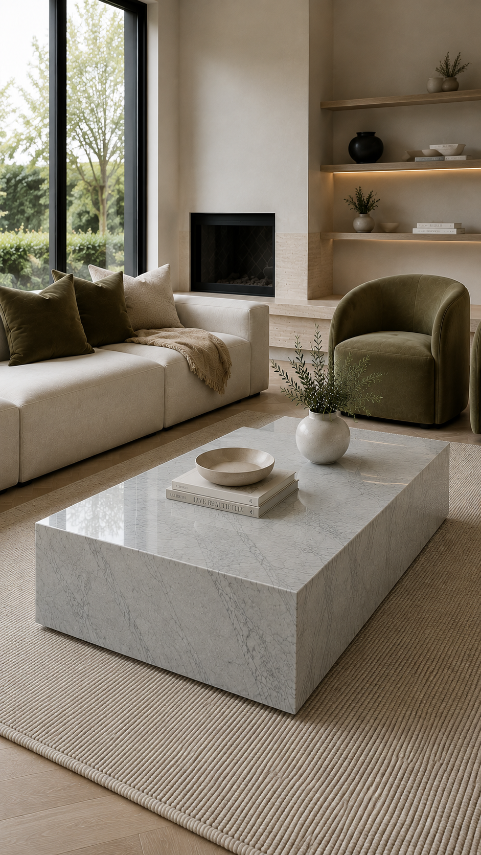 Cubby Plinth Carrara