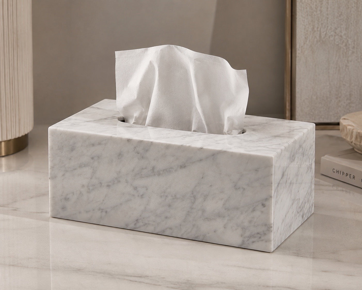 Carrara tissue box